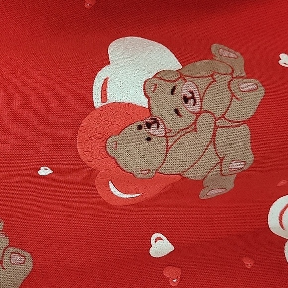 Cute retro vintage sweater valentines hearts bears theme graphic print crewneck - Picture 10 of 12
